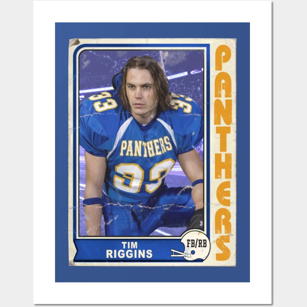 Tim Riggins Vintage Friday Night Lights Football Trading Card Wall Art by darklordpug